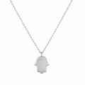 אופק אדלר אואה תכשיטים silver hamsa pendant necklace on a delicate chain, handcrafted waterproof 925 sterling silver